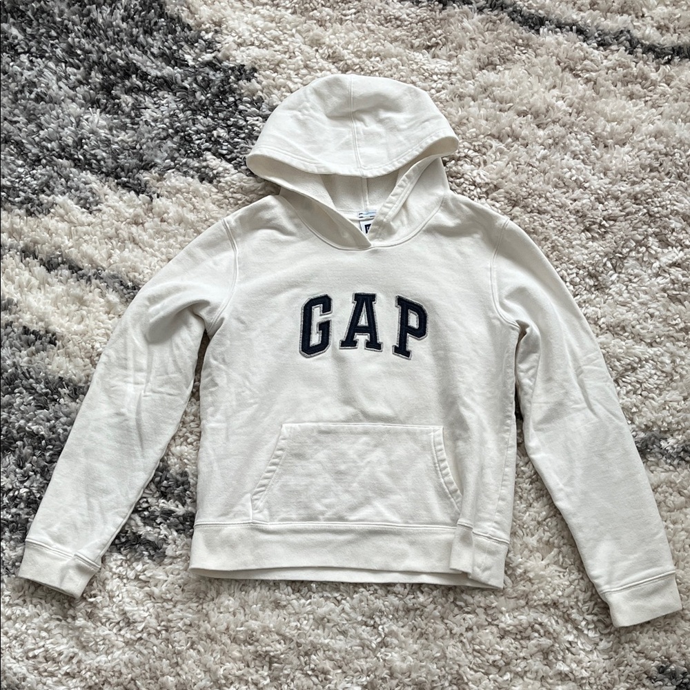 GAP Cream Hoodie with Navy Logo